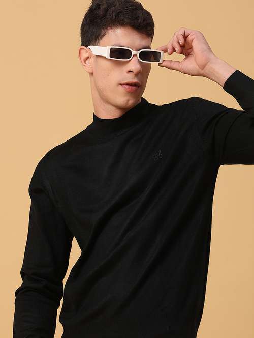 men solid long sleeve regualr fit pullover - 22093079 -  Standard Image - 0