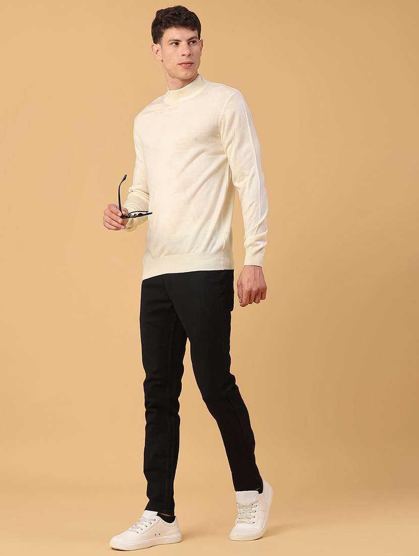 men solid long sleeve regualr fit pullover - 22093080 -  Standard Image - 5