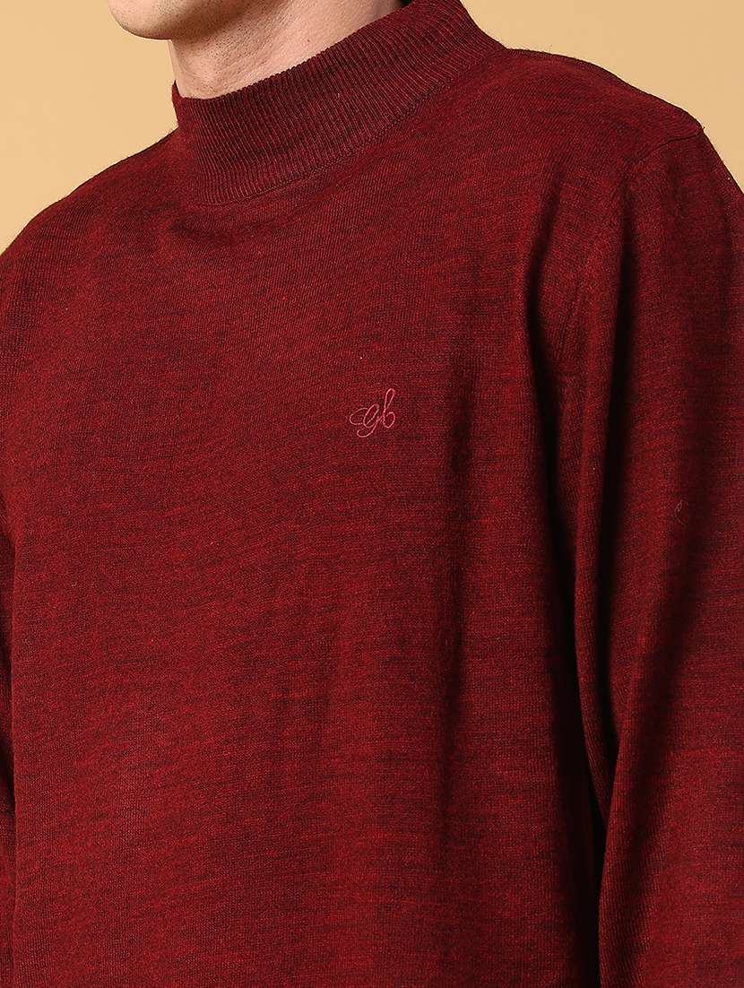 men solid long sleeve regualr fit pullover - 22093082 -  Standard Image - 5