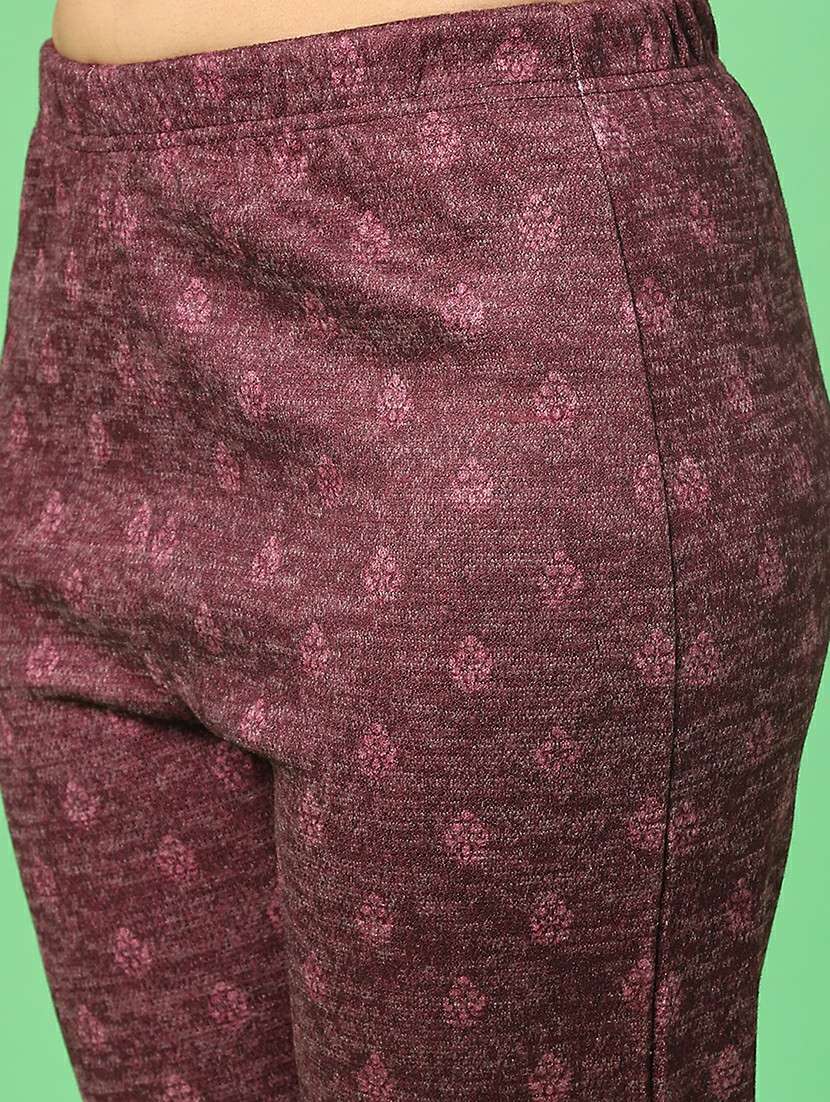 women printed woolen kurta and pant with dupatta set - 22093097 -  Standard Image - 5