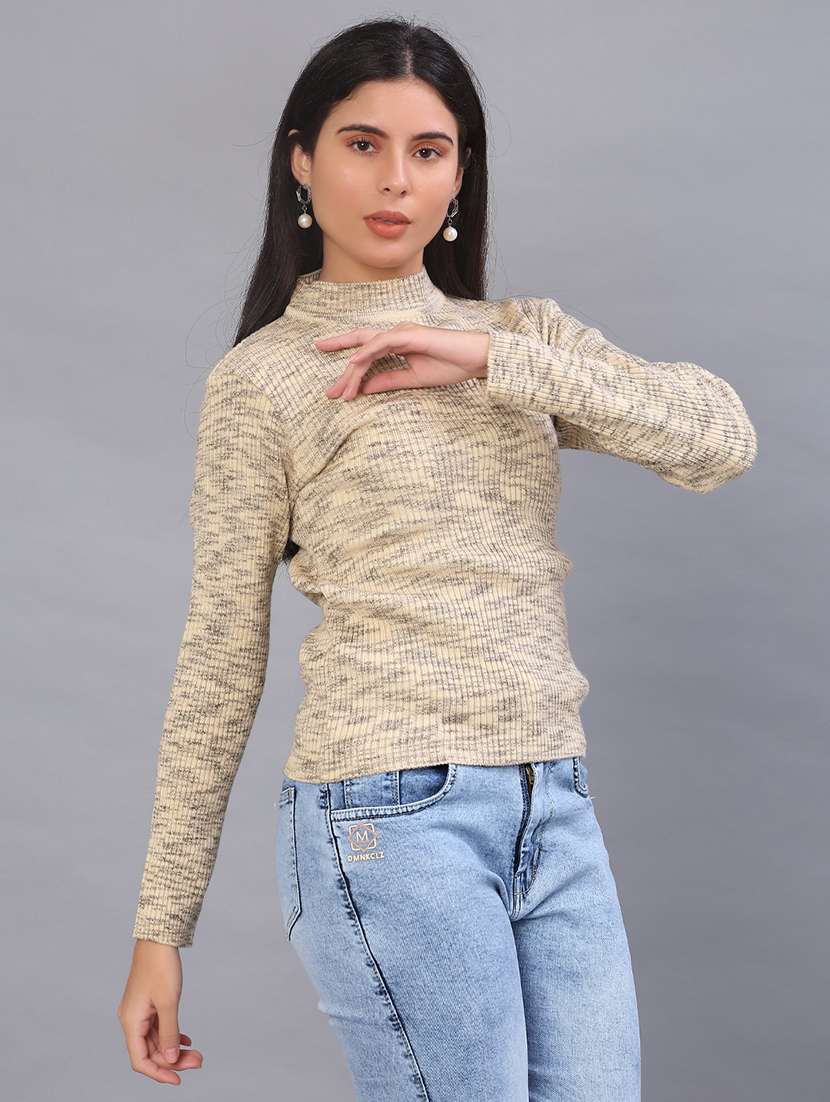 women self design long sleeve pullover - 22093105 -  Standard Image - 3