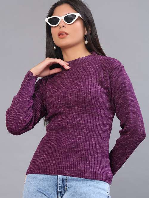 women self design long sleeve pullover - 22093107 -  Standard Image - 0