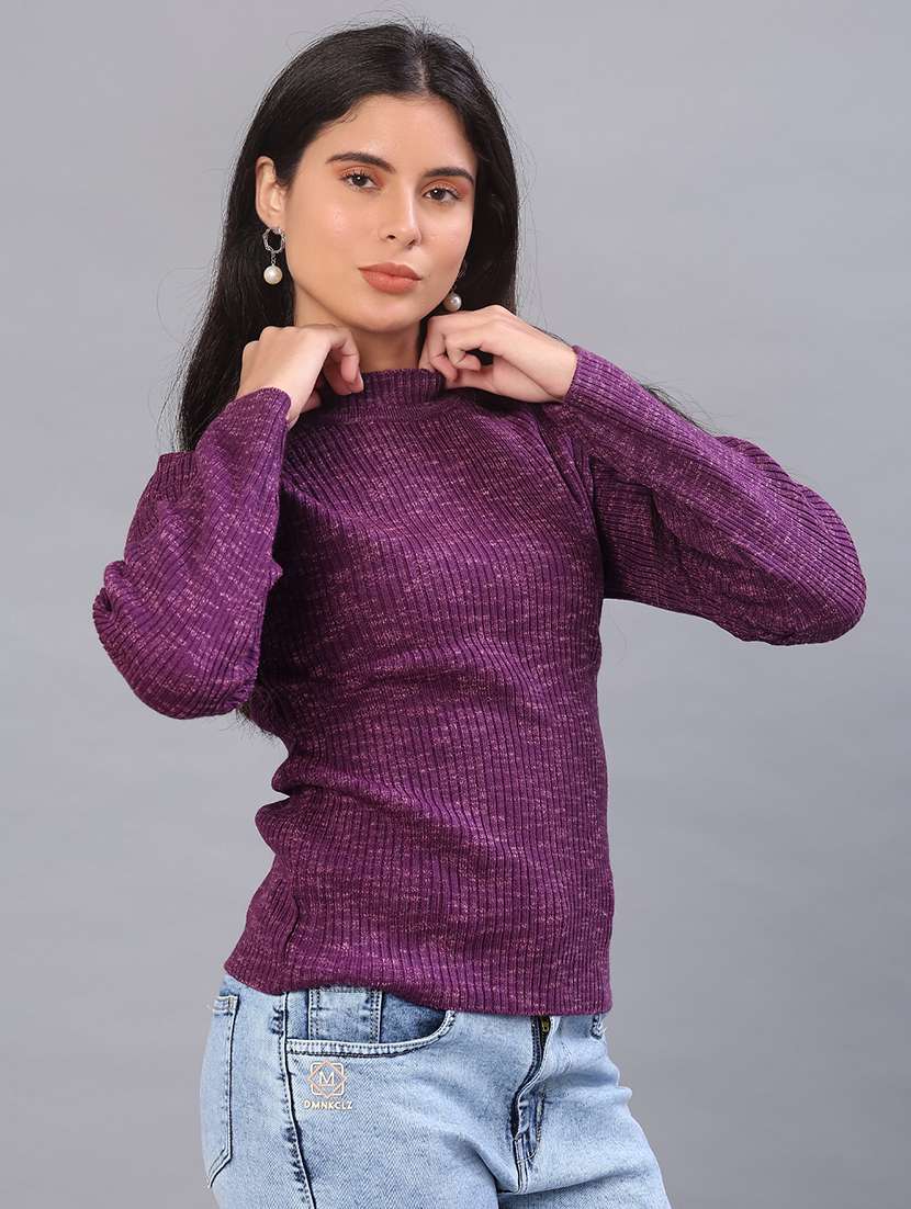 women self design long sleeve pullover - 22093107 -  Standard Image - 3