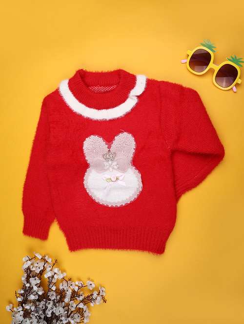 girls self designed long sleeve sweater - 22093161 -  Standard Image - 0