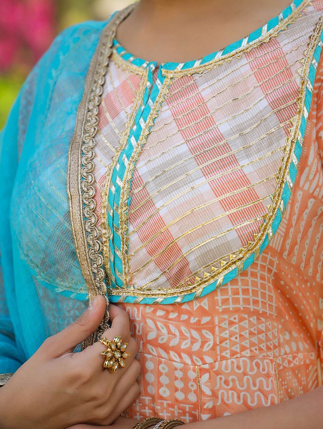 women embroidered three quarter sleeve kurta sharara with dupatta set - 22093239 - Standard Image - 5