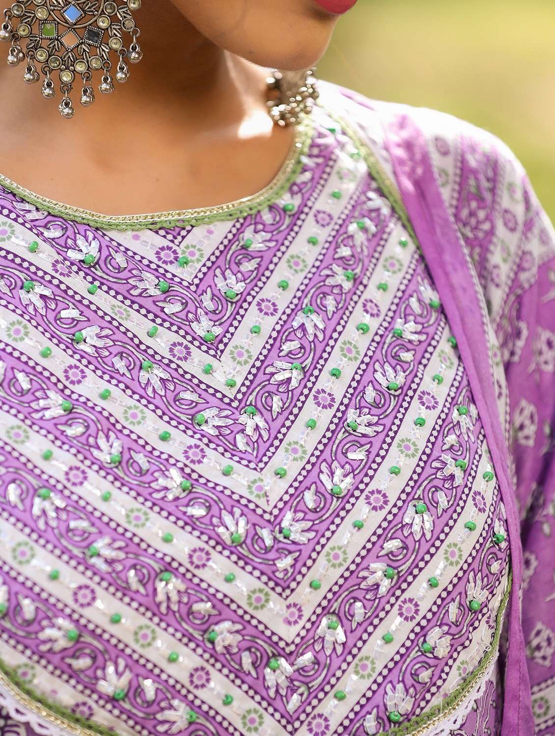 women embroidered three quarter sleeve kurta pant with dupatta set - 22093246 - Standard Image - 5
