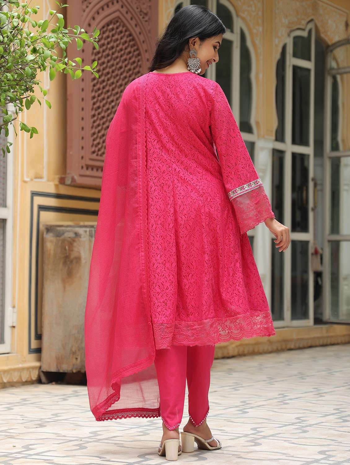 women embroidered long sleeve kurta pant with dupatta set - 22093263 - Standard Image - 3