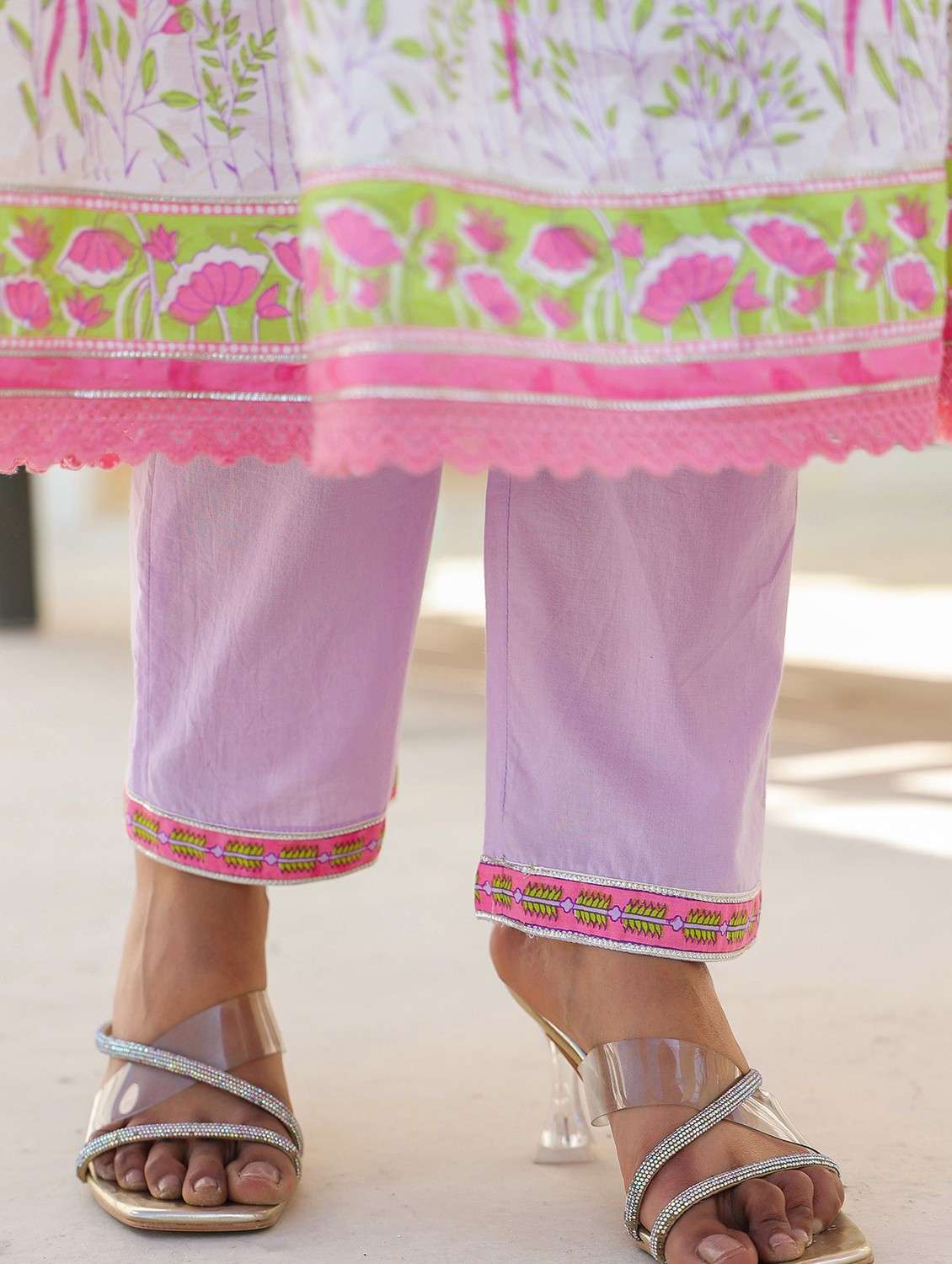women embroidered three quarter sleeve kurta pant with dupatta set - 22093272 - Standard Image - 5