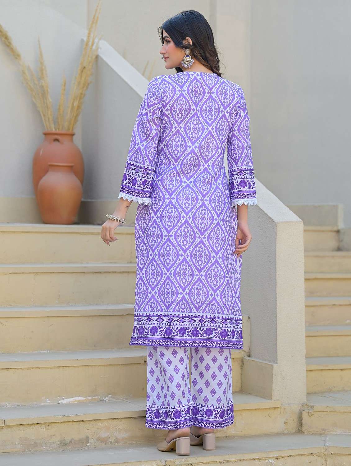women embroidered long sleeve kurta pant with dupatta set - 22093280 - Standard Image - 3
