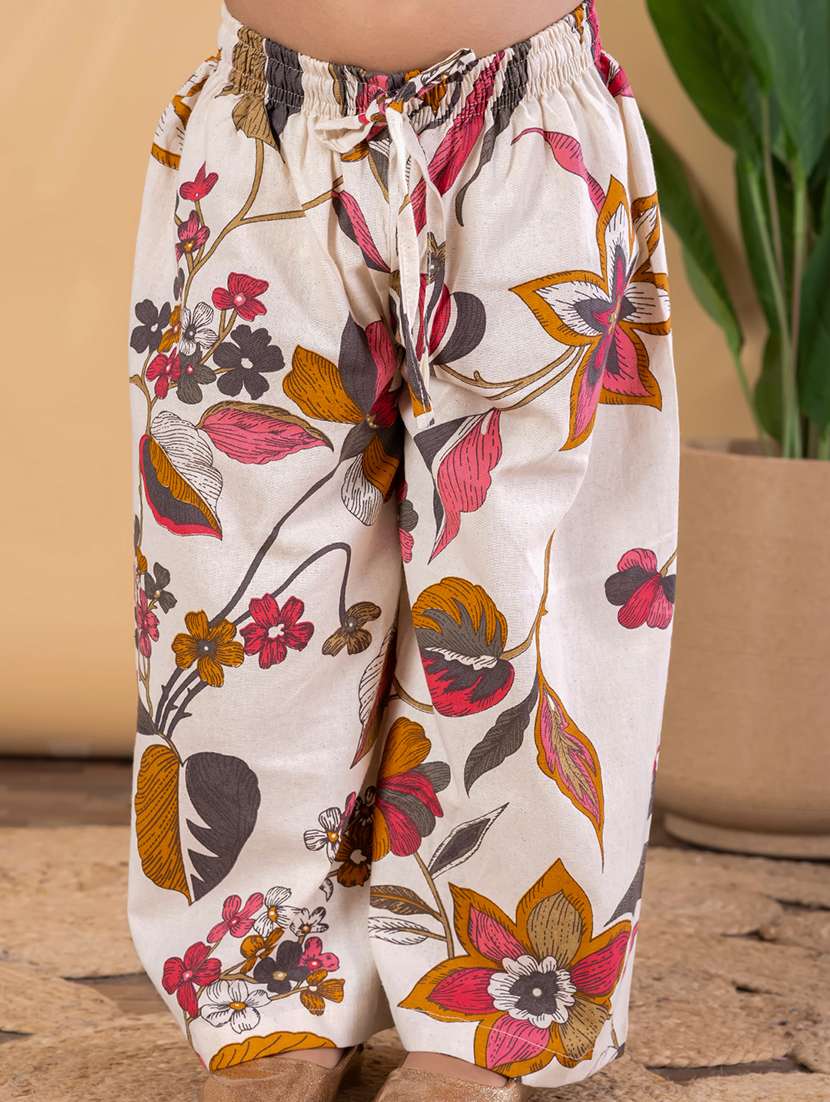 girls printed sleeveless top & palazzo co-ords set - 22093302 - Standard Image - 5