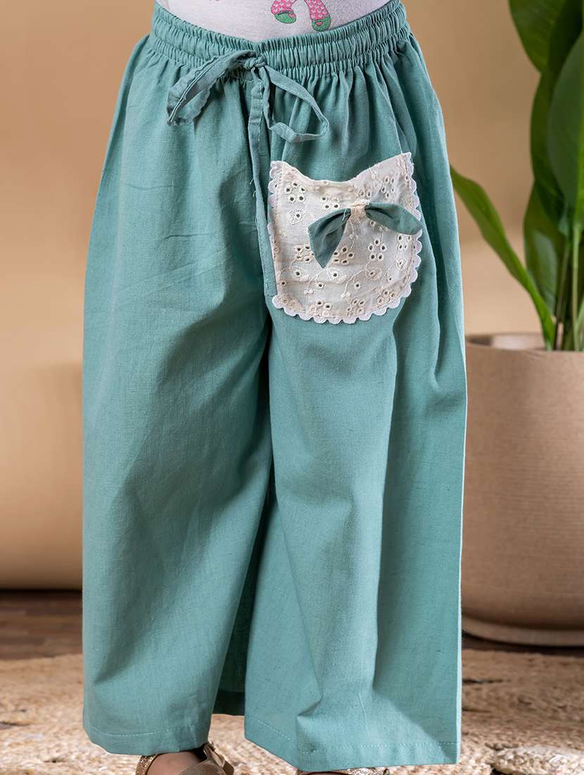 girls self designed top & palazzo co-ord set - 22093307 - Standard Image - 5