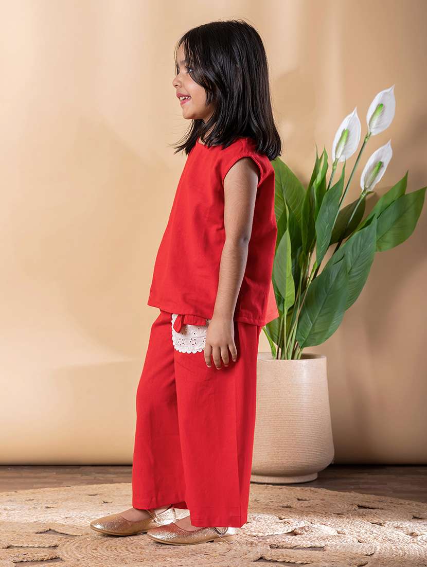 girls self designed top & palazzo co-ord set - 22093308 -  Standard Image - 3