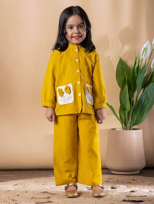 girls self designed shirt and trouser co-ord set - 22093309 - Standard Image - 0