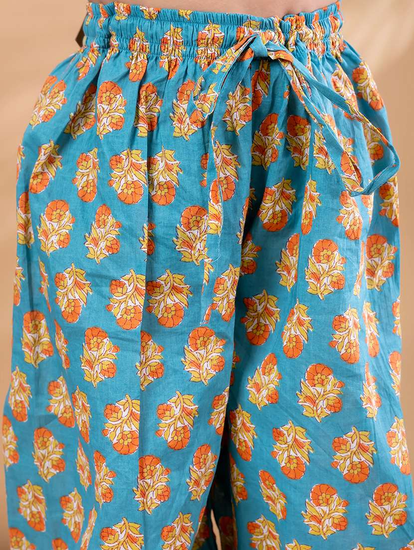 girls floral print shoulder strap kurta and salwar set - 22093333 -  Standard Image - 5