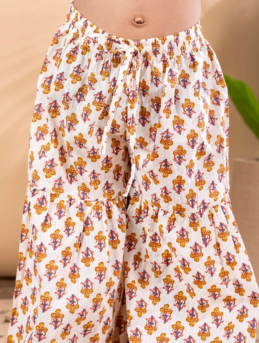 girls printed long sleeve kurta and sharara set  - 22093336 -  Standard Image - 5