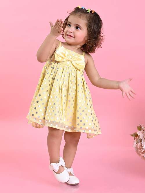 girls printed shoulder strap fit & flare dress - 22093357 -  Standard Image - 0