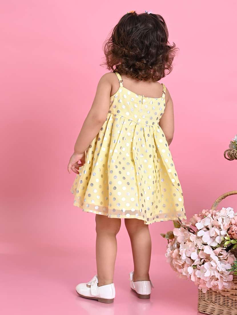 girls printed shoulder strap fit & flare dress - 22093357 - Standard Image - 3
