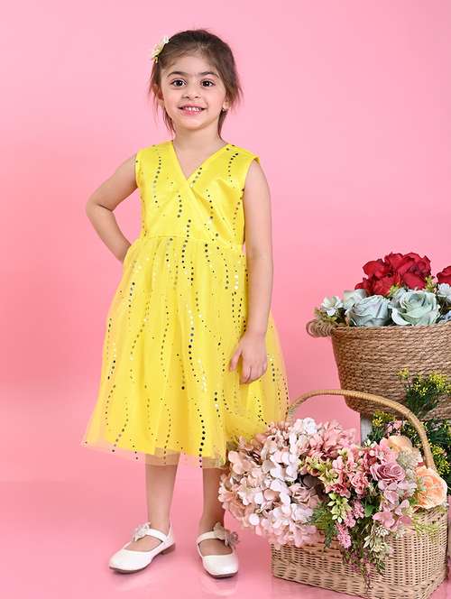girls emebllished sleeveless fit & flare dress - 22093358 -  Standard Image - 0
