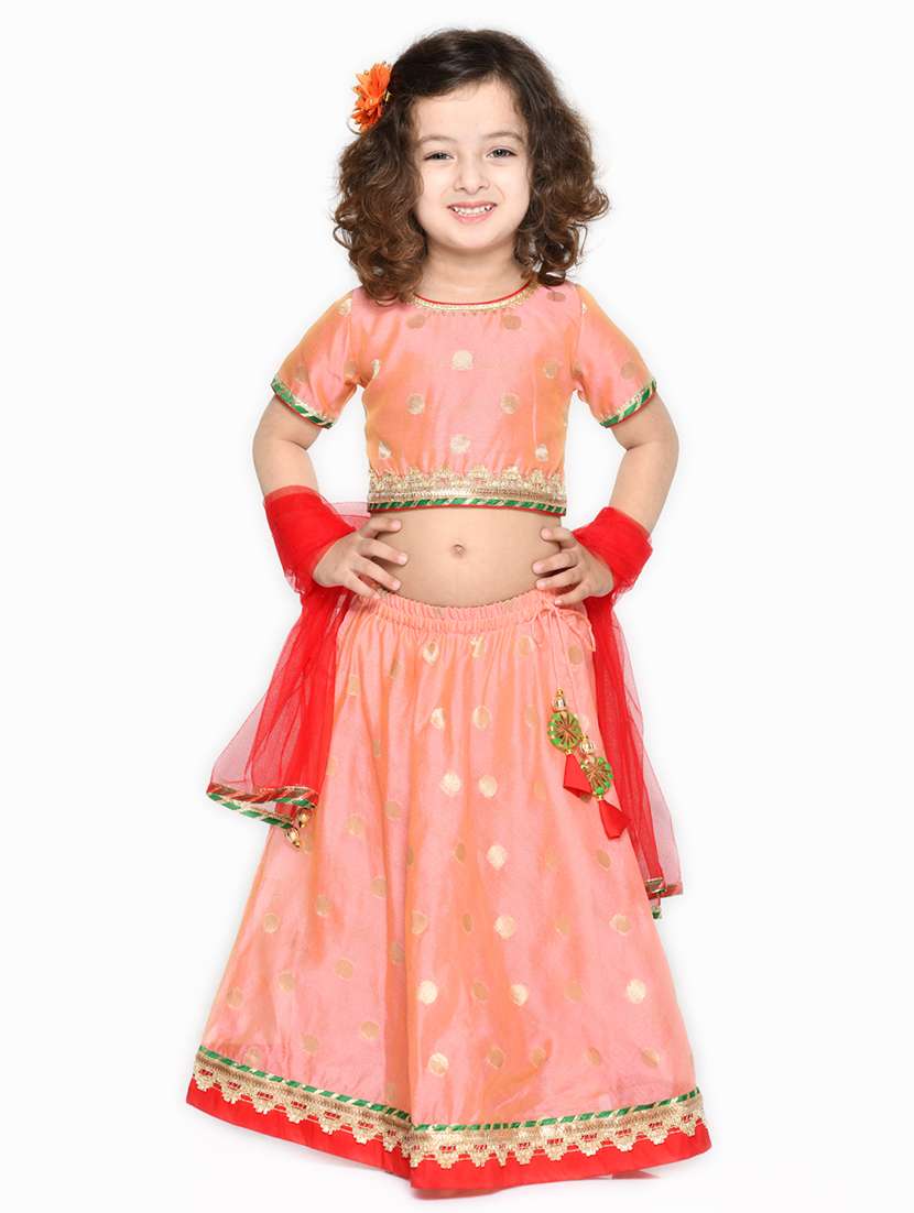 girls self designed lehenga choli with dupatta