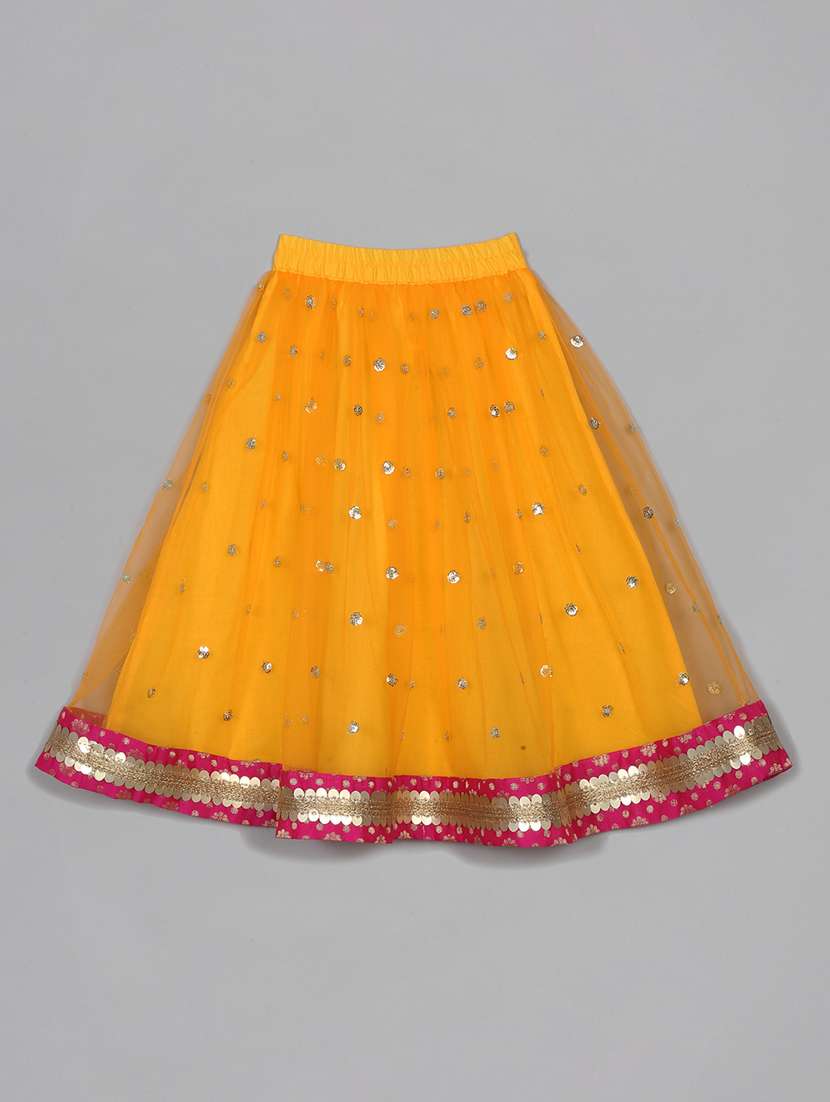 girls embellished lehenga choli with dupatta set - 22093371 - Standard Image - 3