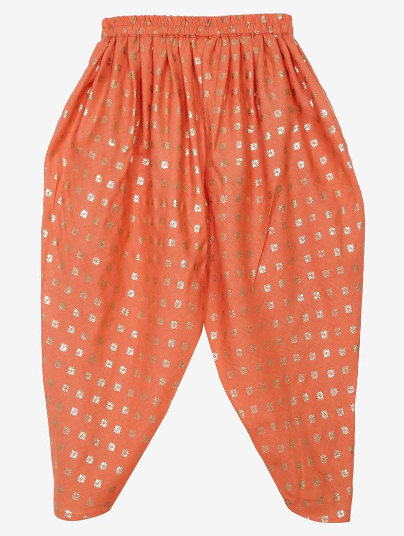 girls foil print dhoti and kurta set  - 22093382 -  Standard Image - 8