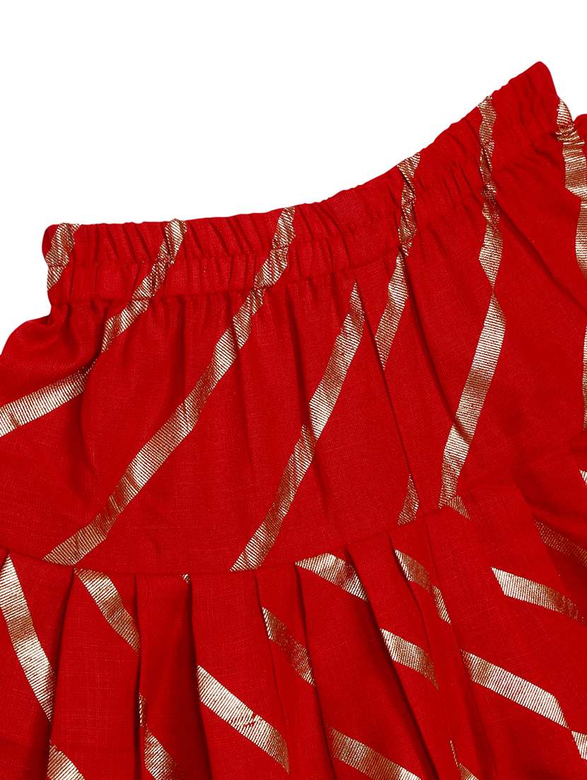 girls foil print kurta and dhoti set - 22093390 - Standard Image - 5