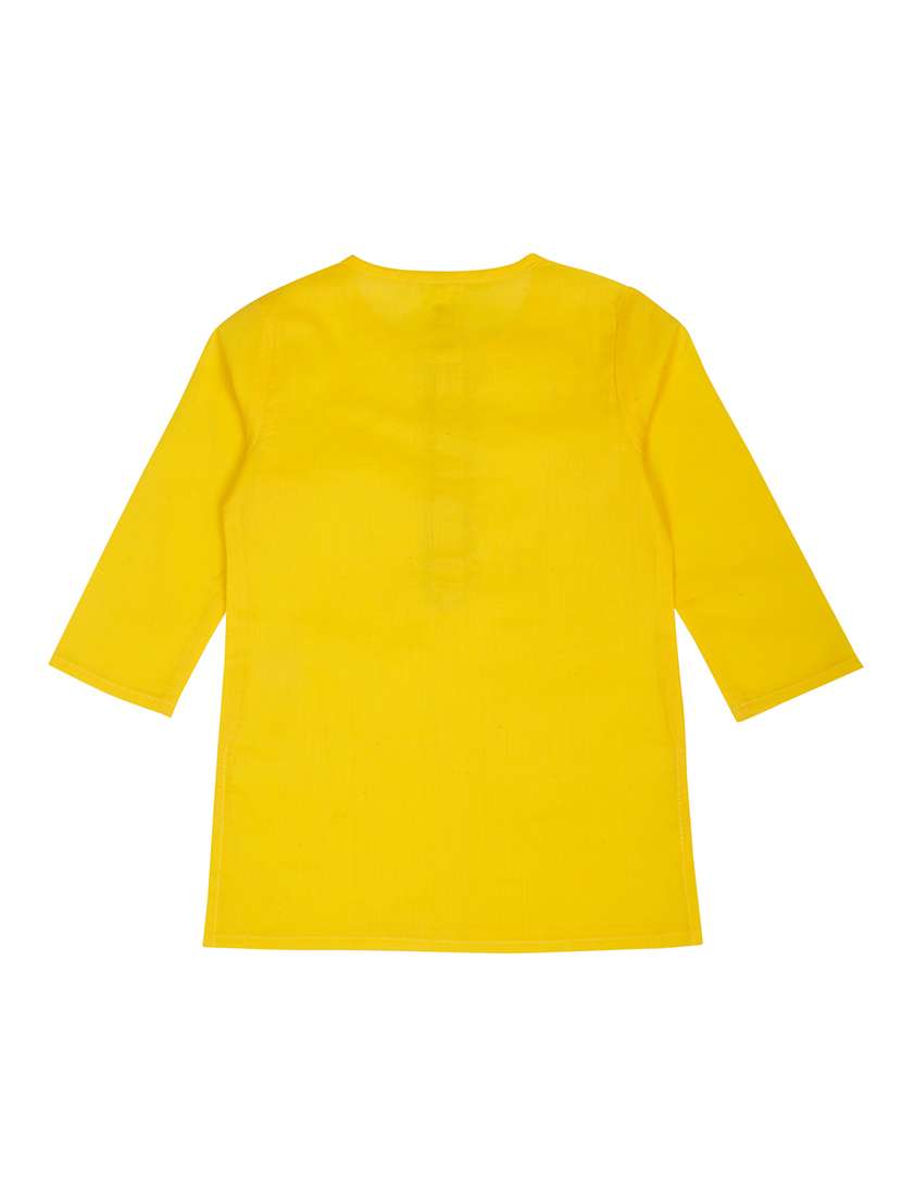 boys solid long sleeve kurta and dhoti set - 22093394 - Standard Image - 3
