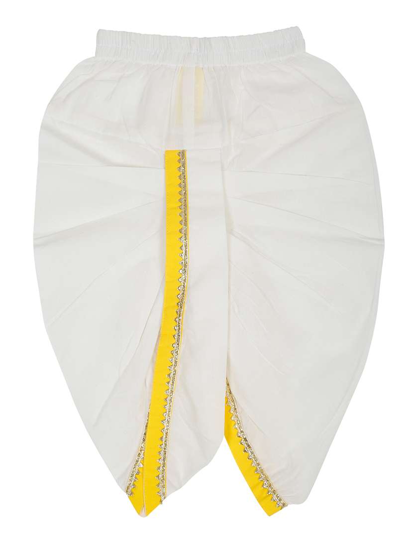 boys solid long sleeve kurta and dhoti set - 22093394 - Standard Image - 5
