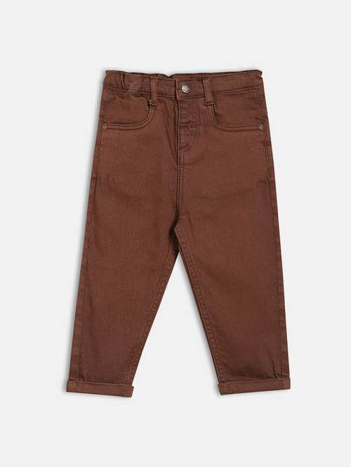 boys solid mid rise slim fit jean