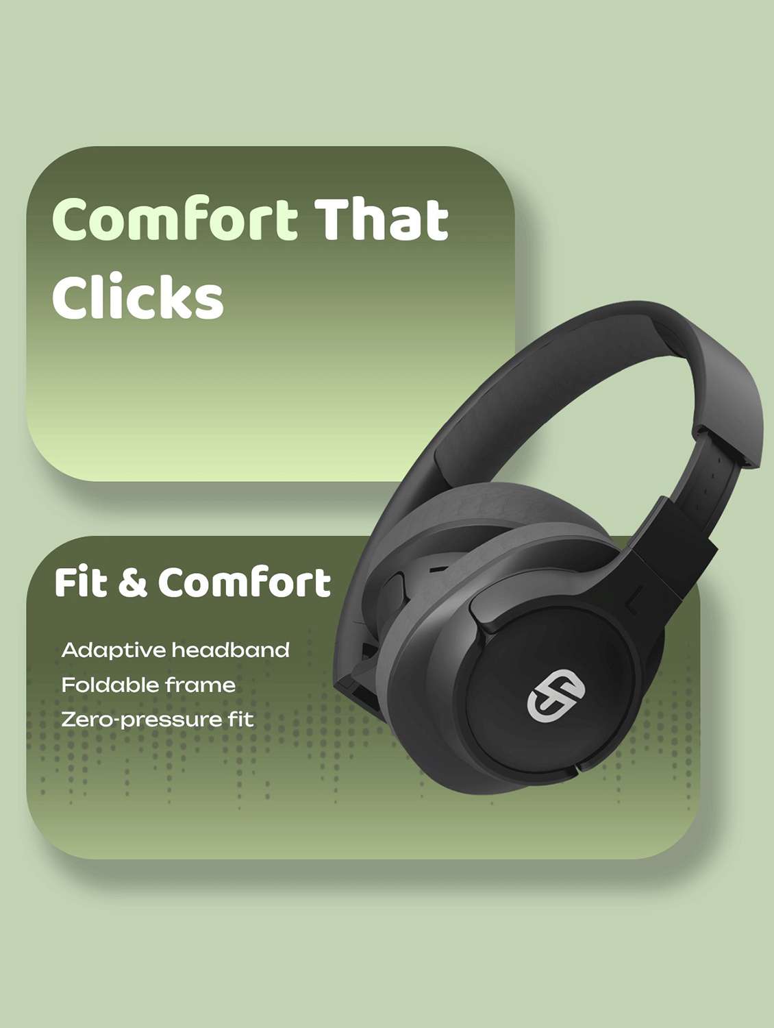 snapup snaphead vibe over the head headphone (deep black) - 22093490 -  Standard Image - 5