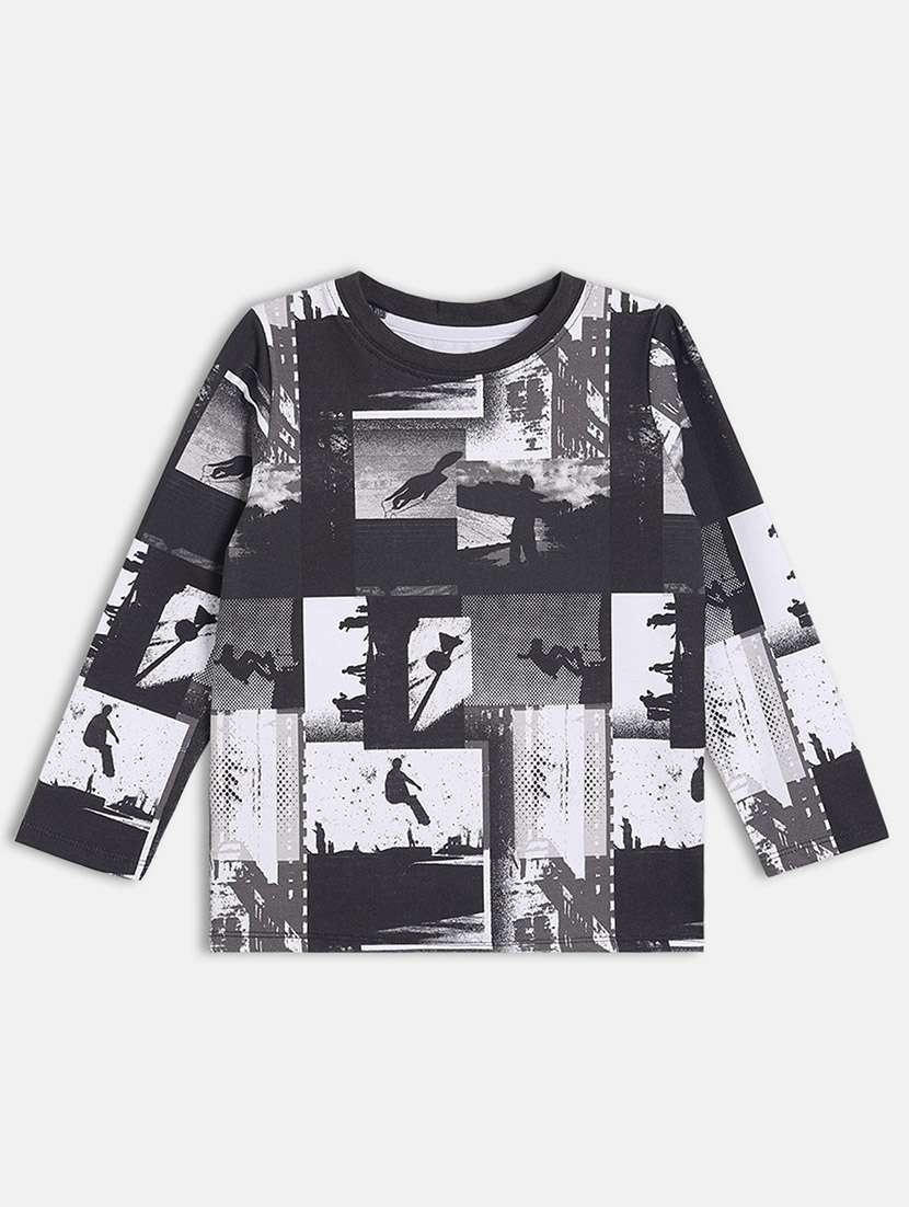 boys printed long sleeve t-shirt