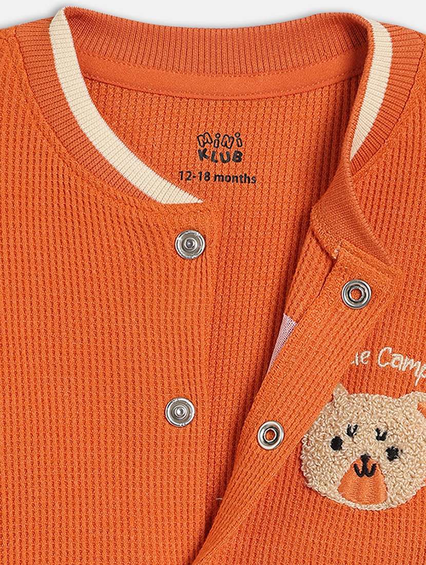 boys solid henley neck long sleeve jacket - 22093622 -  Standard Image - 3