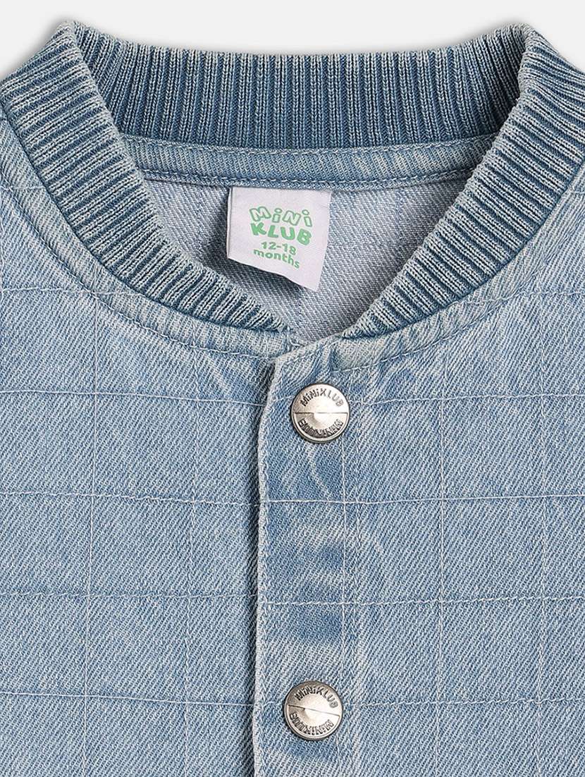 boys solid long sleeve denim jacket - 22093623 - Standard Image - 3