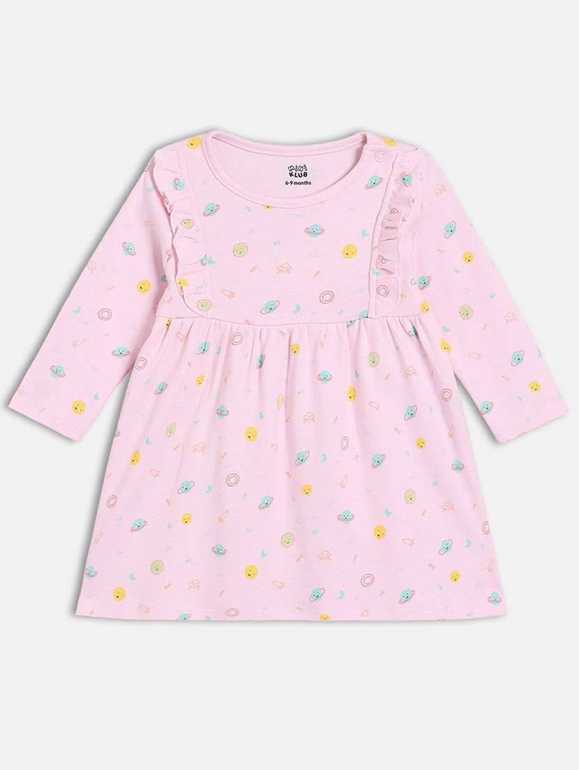 girls pack of 2 printed long sleeve a-line dress - 22093698 -  Standard Image - 3