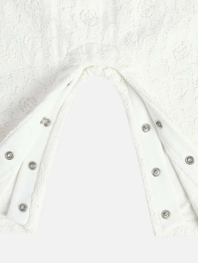 kids solid long sleeve lace romper - 22093719 -  Standard Image - 3