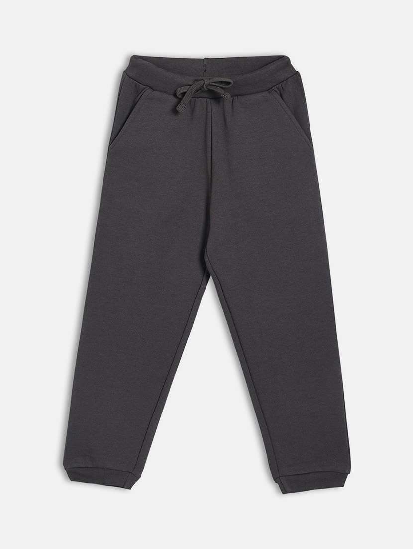 girls solid mid rise jogger