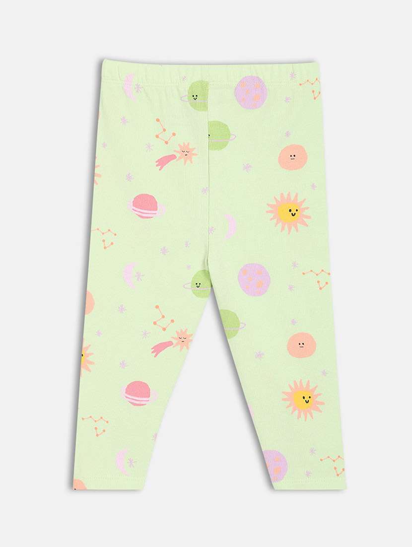 girls pack of 2 printed mid rise loungewear pyjama - 22093747 -  Standard Image - 3