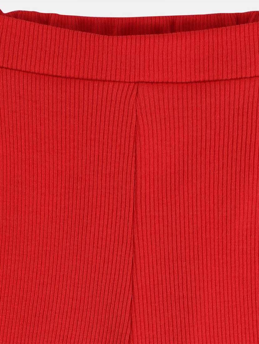 girls solid mid rise straight trouser - 22093764 -  Standard Image - 3