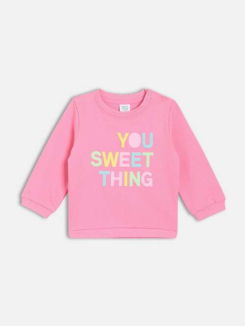 girls printed long sleeve sweatshirt