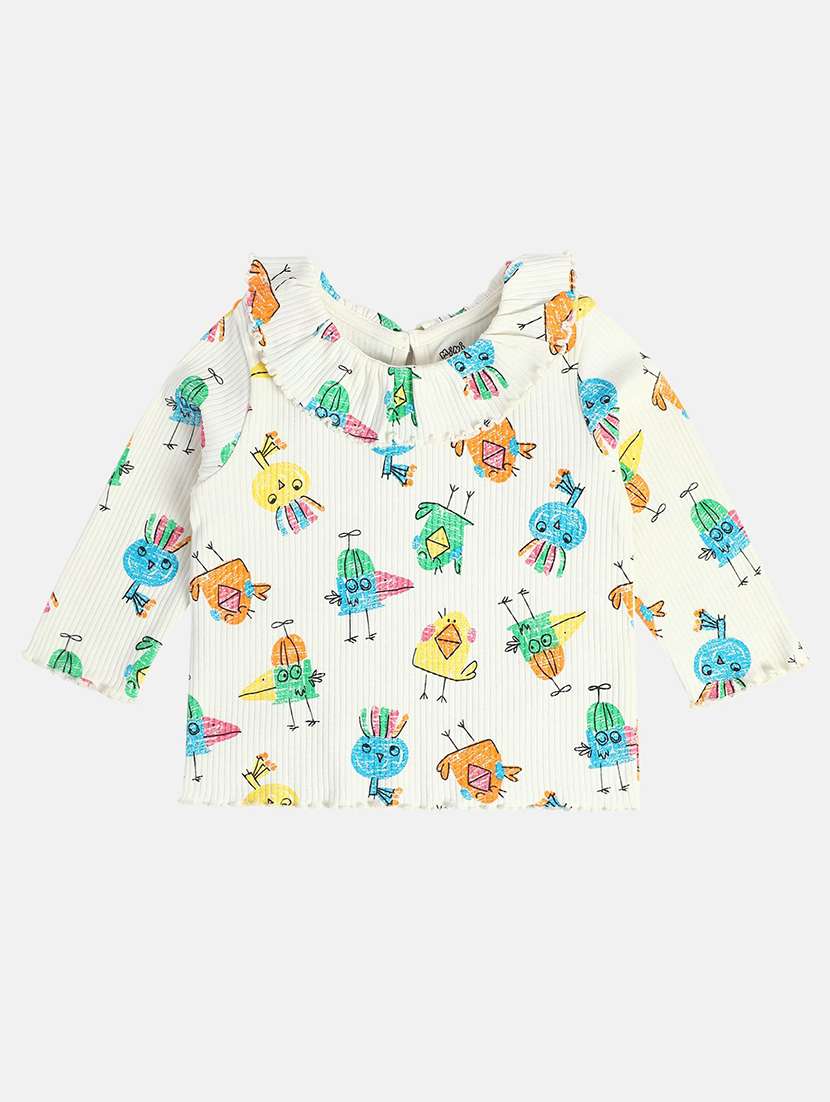 girls printed long sleeve tee