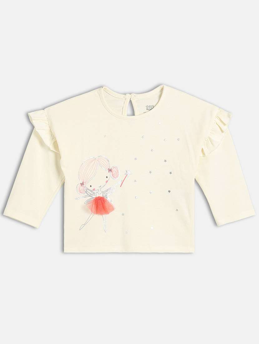 girls printed long sleeve top