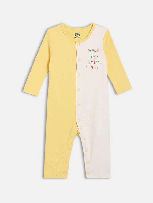 kids color blocked long sleeve romper - 22093865 -  Standard Image - 0