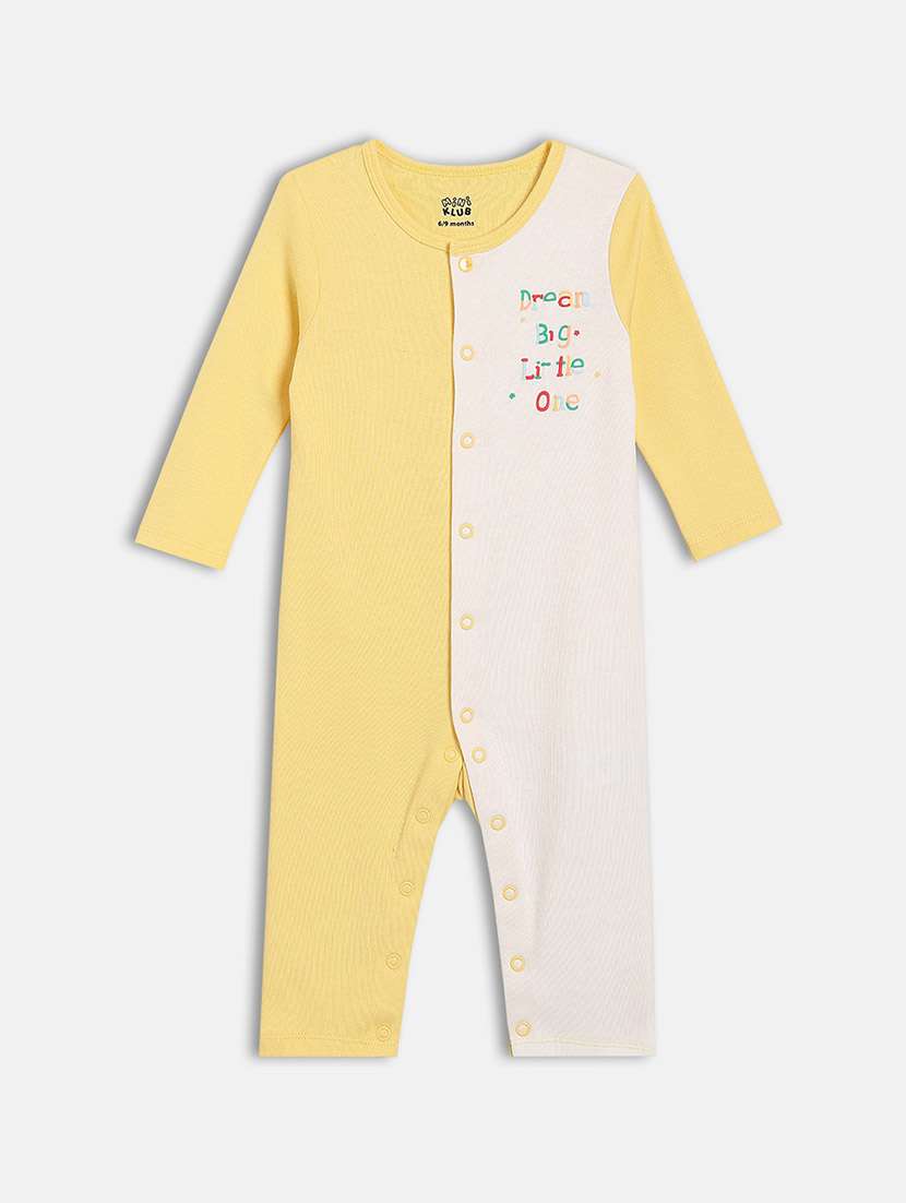 kids color blocked long sleeve romper - 22093865 -  Zoom Image - 0