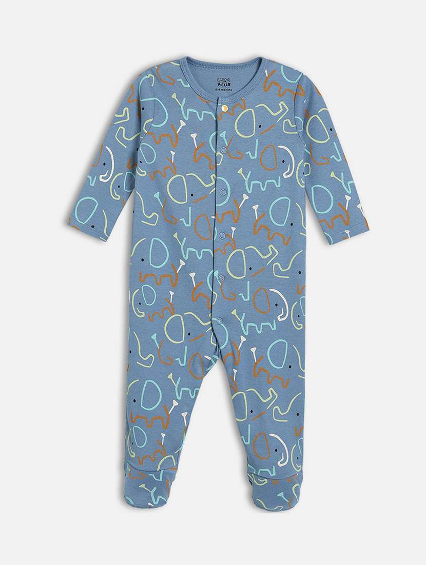 kids pack of 2 printed round neck long sleeve onesie - 22093867 - Standard Image - 3