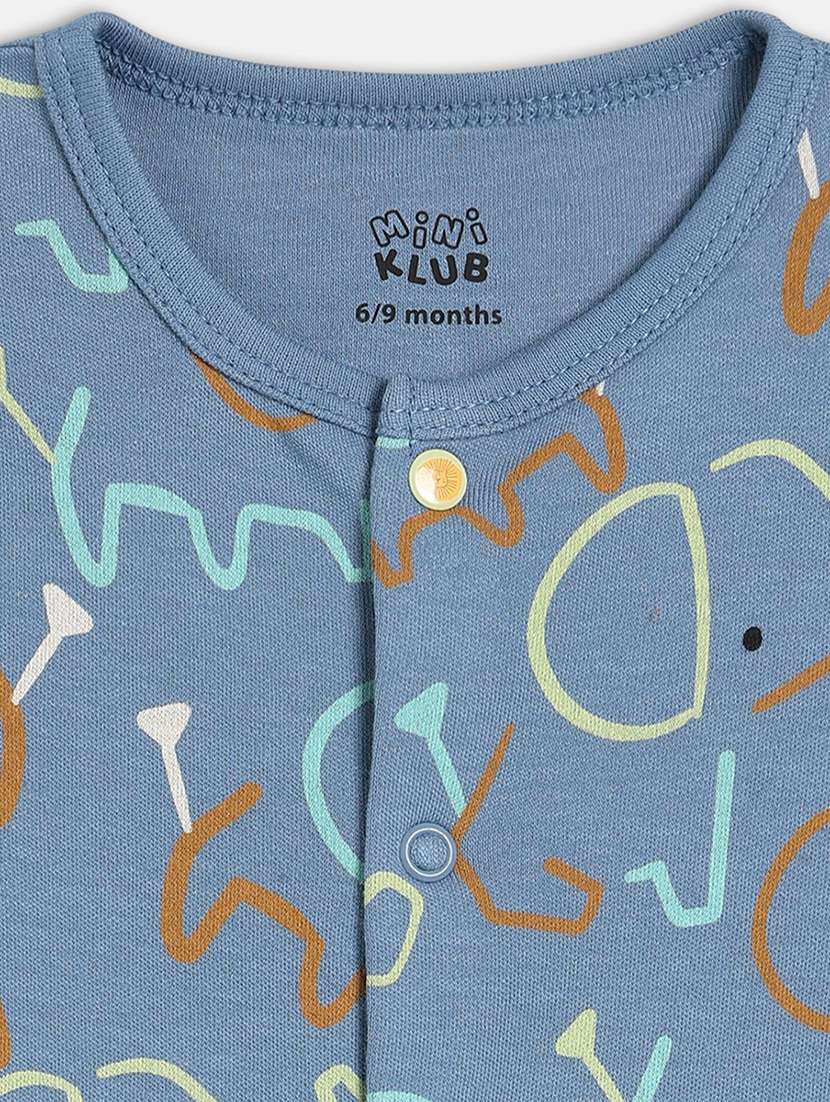 kids pack of 2 printed round neck long sleeve onesie - 22093867 - Standard Image - 5