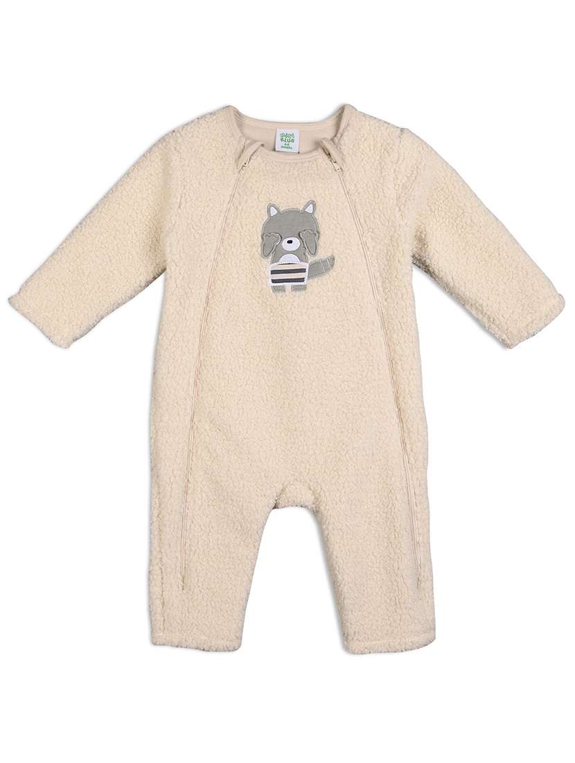 kids self designed round neck long sleeve romper - 22093870 -  Zoom Image - 0