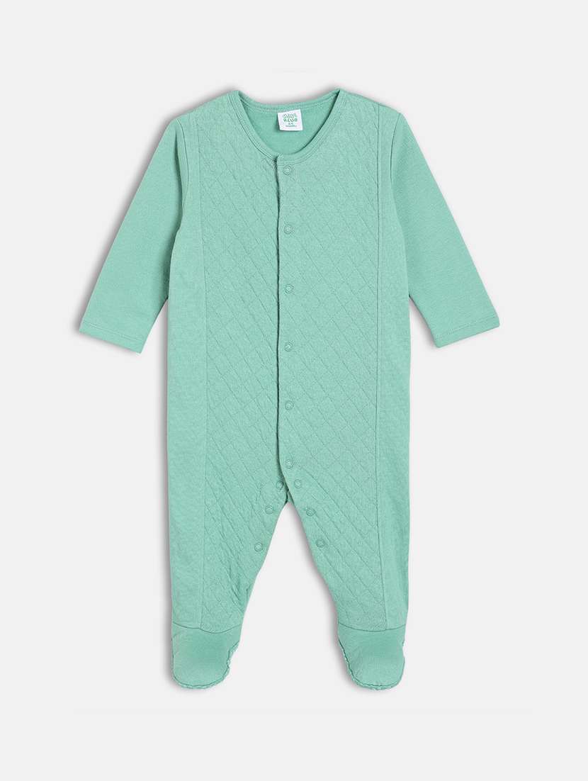 kids solid round neck long sleeve onesies  - 22093876 -  Zoom Image - 0