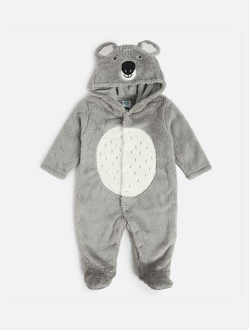 kids self designed hooded long sleeve onesies  - 22093880 -  Zoom Image - 0