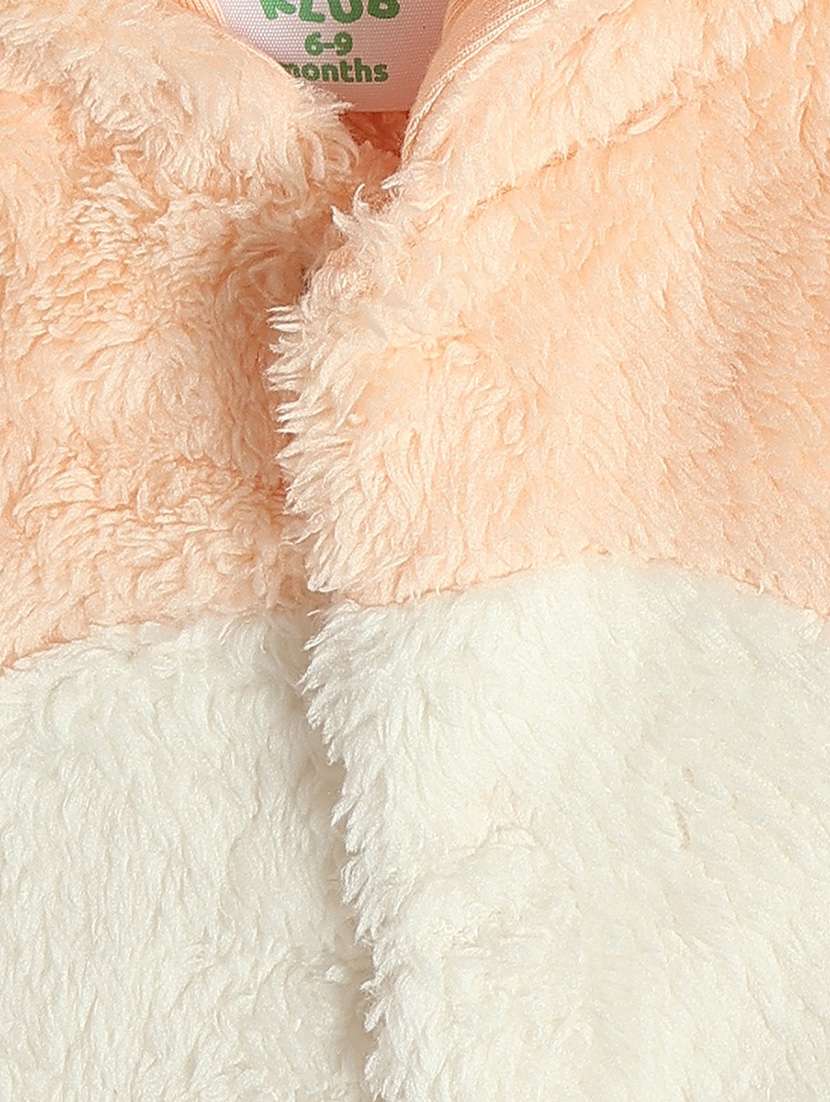girl color blocked long sleeve hooded onesie - 22093887 - Standard Image - 3