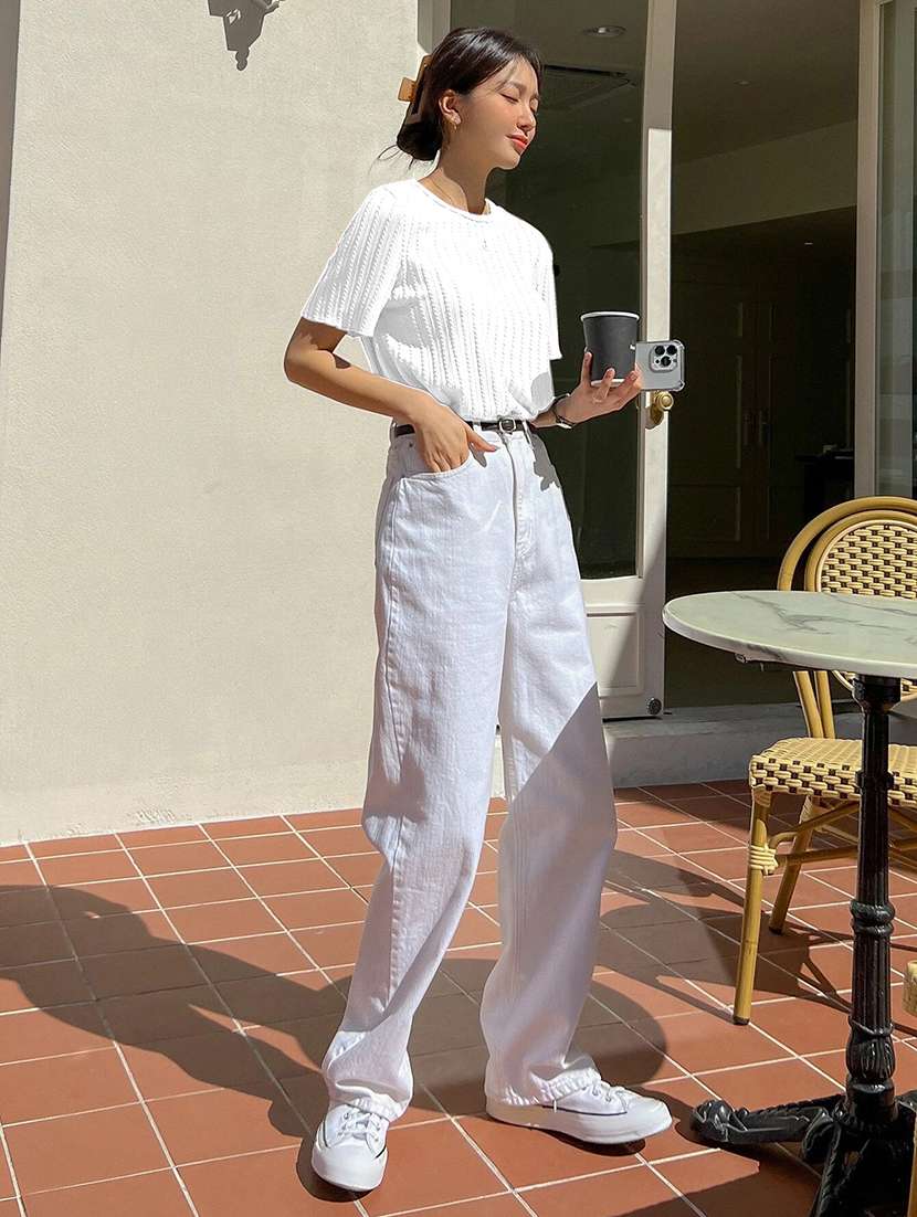 women self designed short sleeve top - 22094019 -  Standard Image - 5